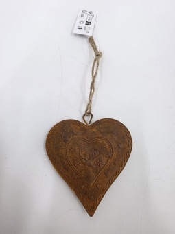 Hanger Hart Roest 10 x 9 cm