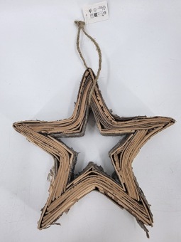 Hanger houten ster 'Natura' 27 cm