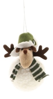 Hanger rendier 'Cosy' wit Ø8 cm