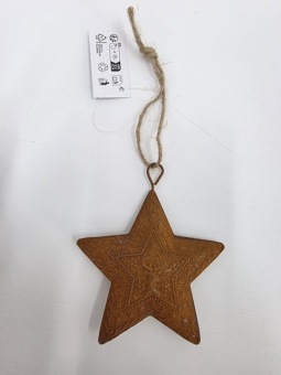 Hanger ster roest 10 x 9 cm