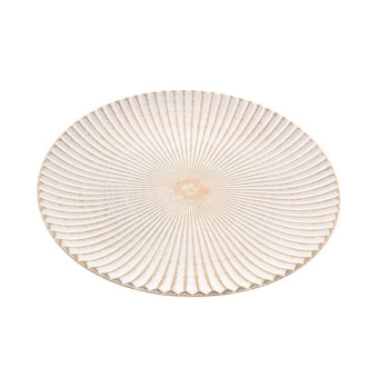 Houten schaal H5 Diam 40 cm - Schelp - design - Bloemschikmateriaal - dentergem