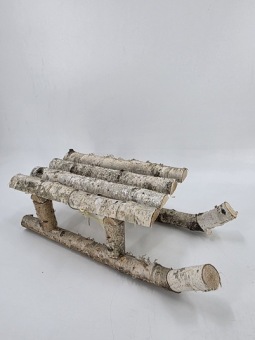 Houten slee berk 35 x 18 x 14 cm