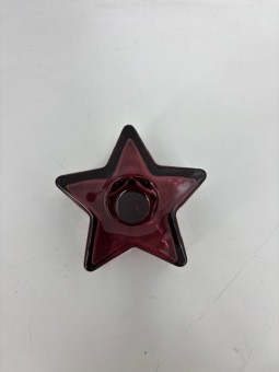 Kaarsenhouder Ster 'Jolly' Robijn