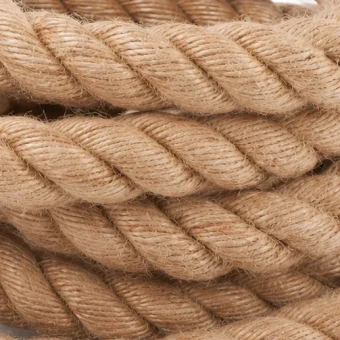 Jute touw natuurlijk 20 mm dikte 5 m lengte gedraaid natuurvezeltouw voor bloemschikken opbinden en decoratie - Dentergem - b
