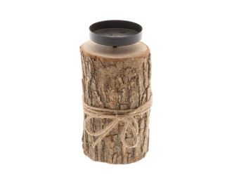 Kaarsenhouder 'Log' H21 D10 cm
