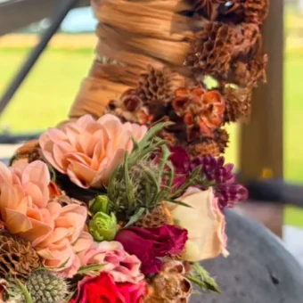 DIY-krans met droogbloemen 30 cm - Dentergem - bloemschikmateriaal
