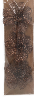 Bloem clip glitter marron II  11-12 cm 3 st.