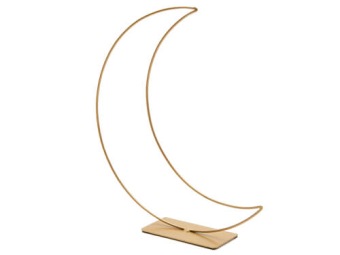 Lune sur socle 30 cm d'or