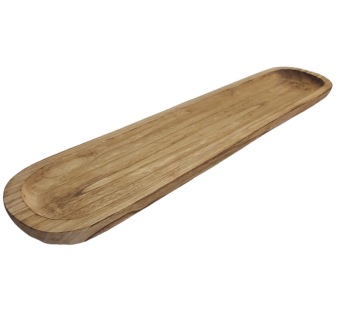 Oval wooden bowl 33 cm