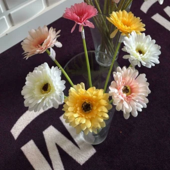 Kunstbloem Gerbera Geel
