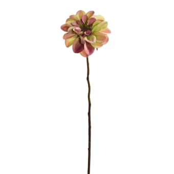 Kunstbloem Dahlia Groen/Paars
