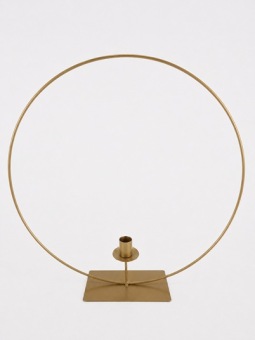 Ring op Voet met Kaarsenhouder 40 cm Goud