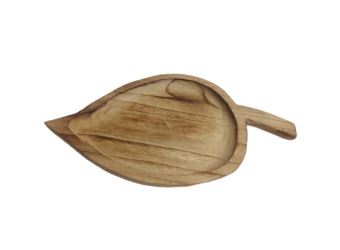 Holzschale Blattform 40 cm