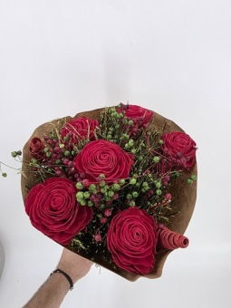 Shola Flower Boeket 50 cm Rood