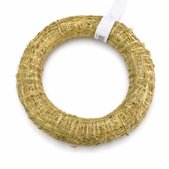 Natuurlijke strokrans 30 cm ronde basis voor bloemschikken en deurkrans - Dentergem - bloemschikmateriaal