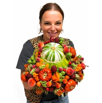 Turkse muts herfst pompoen op schaal DIY - Carlein Tukkers- Dentergem
