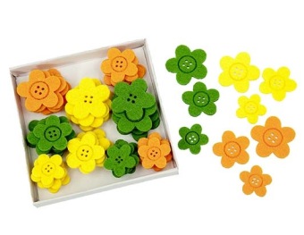 Vilt Bloemen 36 st.