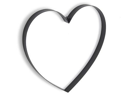 Heart frame with a wide border 25 cm black