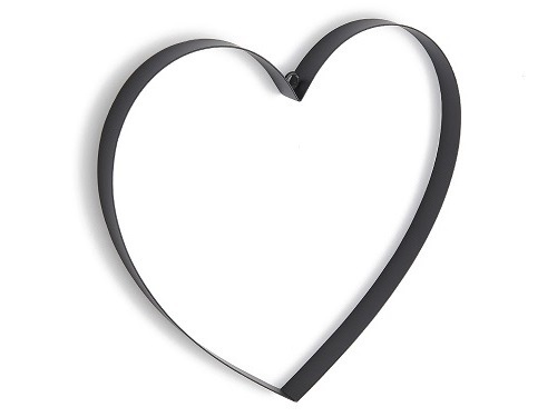 Heart frame with a wide border 30 cm black