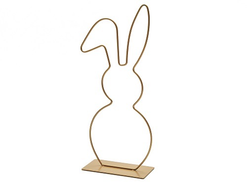 Hase mit hängendem Ohr am Fuß 29 cm Gold