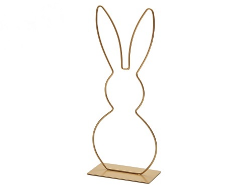 Hase mit stehendem Ohr am Fuß 50 cm Gold