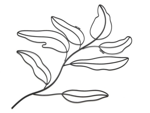 Wanddecoratie 'leaves' 60 cm