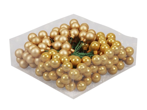 Boules de Noël en verre 20 mm 144 pcs. saffron