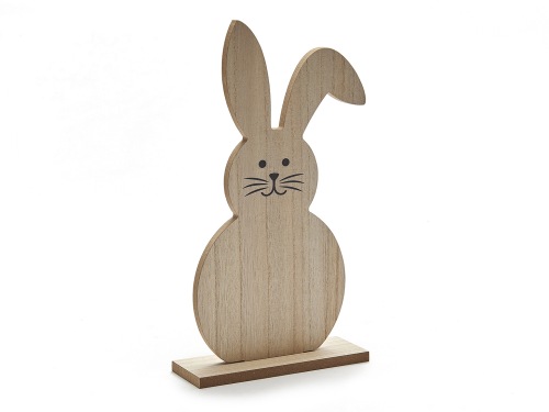 Lapin de Pâques en bois 27 cm