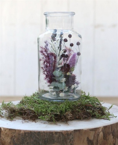 Glass bottle  H16 cm D 8 cm