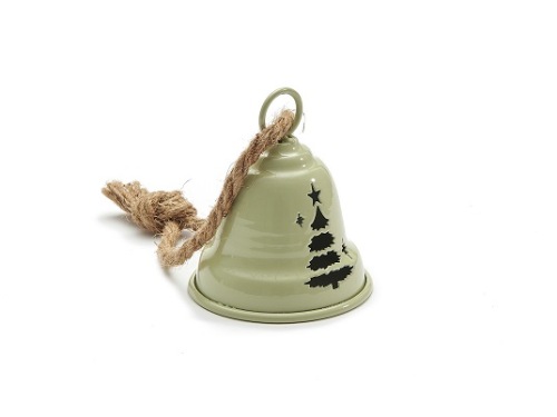 Kerstklok 'Jingle' klei 9 cm