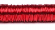 Metallic coloured wire 50 m. 0.50 mm red