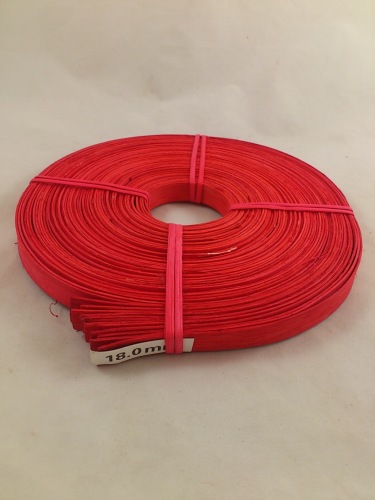 Rotin moelle plat 18 mm. 200 gr. rouge