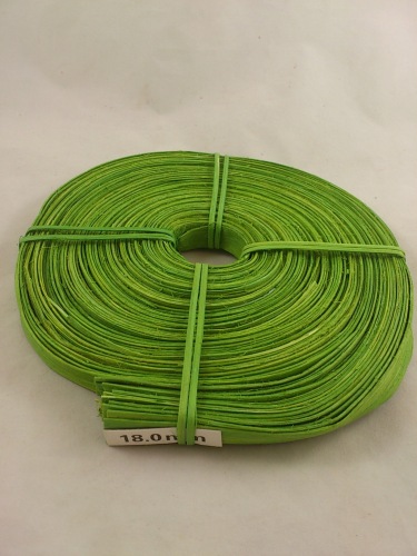 Rotin moelle plat 18 mm. 200 gr. vert de pomme