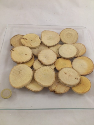 Wood slices round 5-7 cm 20 p.