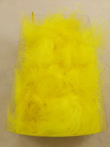 Plume de marabou box 20x12x5 cm jaune