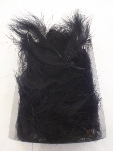 Plume de marabou box 20x12x5 cm noir