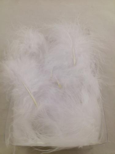 Feathers marabou box 20x12x5 cm white