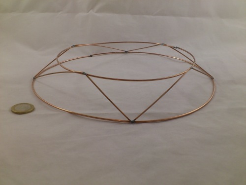 Frame cuivre double bracelet 30 cm avec bord relevé
