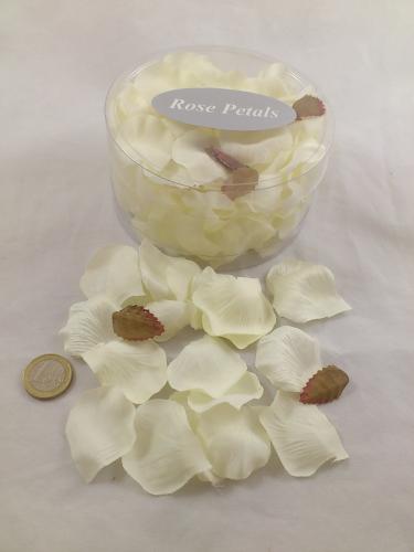 Artificial rose petals 150 p. cream