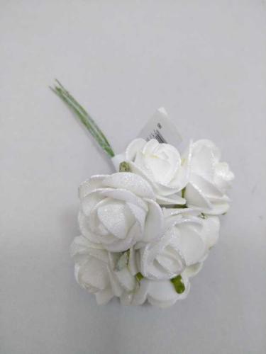Schaum medi Rose 3 cm Perle weiss (12x7 st.)