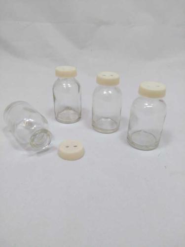 Table vase mini bottle with plastic cap 2 holes H6 cm D 3 cm 110 p.