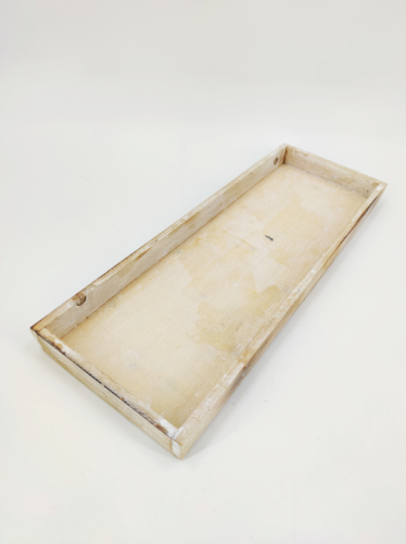 Schaal hout 45x16 cm white-wash