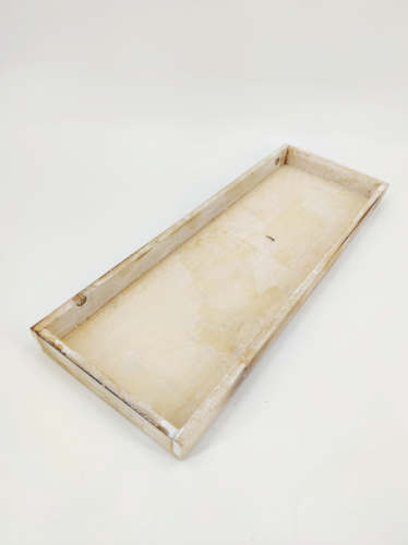 Schale Holz 45x16 cm white-wash