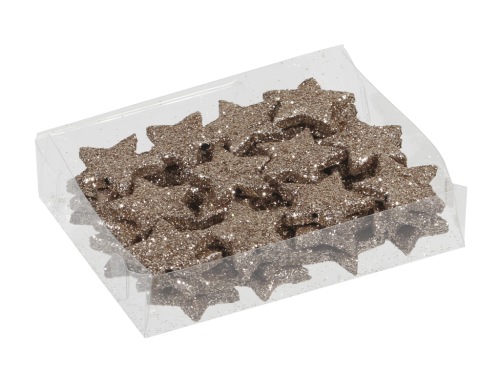 Glitter Stars D 2.5 cm champagne 48 p.