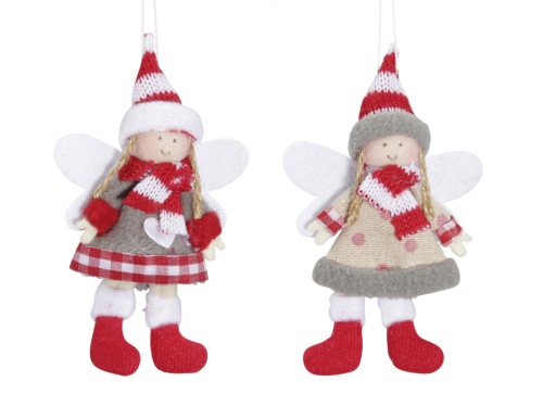 Anges de Noël 12,5 cm avec boucle 2 p.