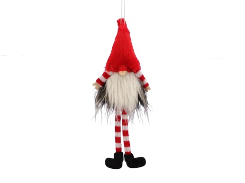 Pendentif Gnome  23 cm chapeau rouge