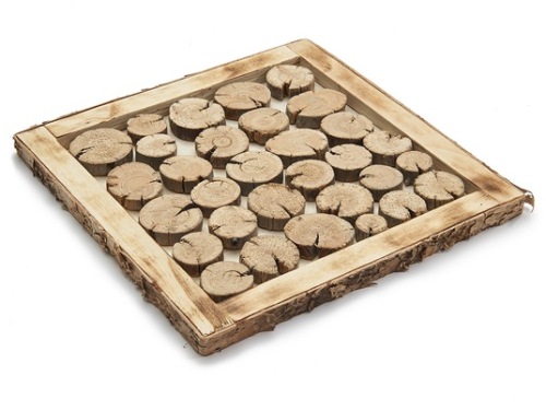Houten schijf 'Slice' 25x25 cm
