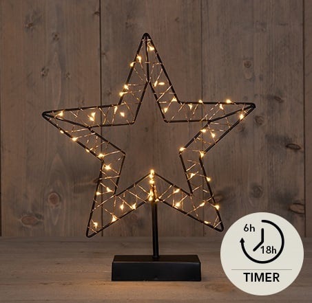 Verlichting ster op voet 50 LED 30x35 cm classic warm