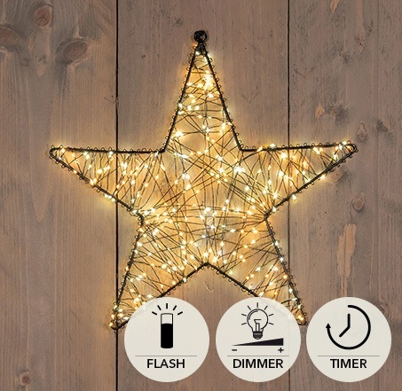 Verlichting ster 300 LED 36 cm classic warm/ warm wit