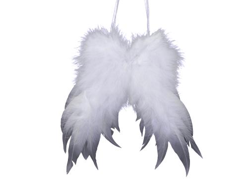 Ailes d'ange pendantes silver tipped 18 cm